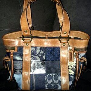 RARE Ltd edition 2006 COACH denim leather handbag